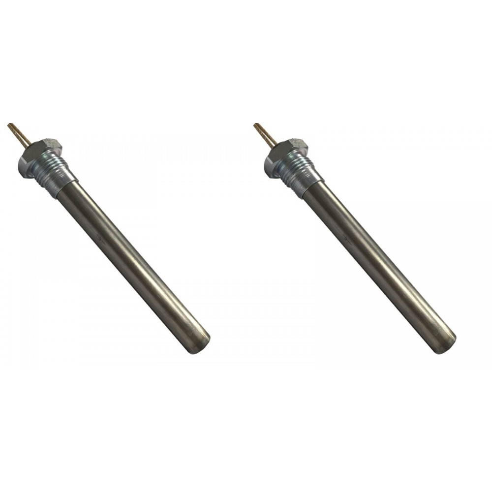 Gløderør / Eltænder til pilleovne Ecosystem m.fl., samlet længde 152mm, 400W - x2 | Gløderør til pilleovn | Reservedele til Pilleovn |