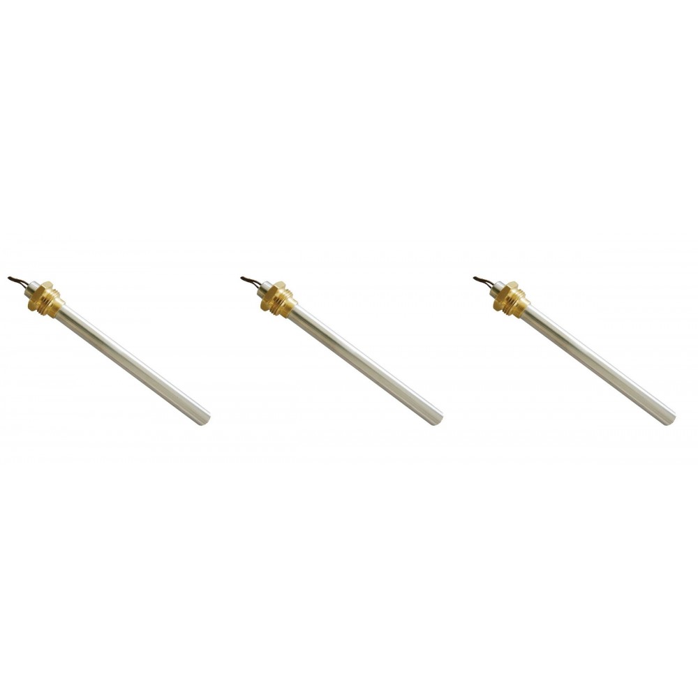 Gløderør / Eltænder til pilleovn Prity, AMG, Cadel, Dielle, Kalon, Good Fire m.fl., samlet længde 148 mm, 300W - x3