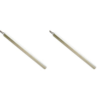 Gløderør / Eltænder til pilleovne Edilkamin, Italiana Camini, La Nordica, Sicalor m.fl., samlet længde 155 mm, 300W - x2 - Gløderør til pilleovn