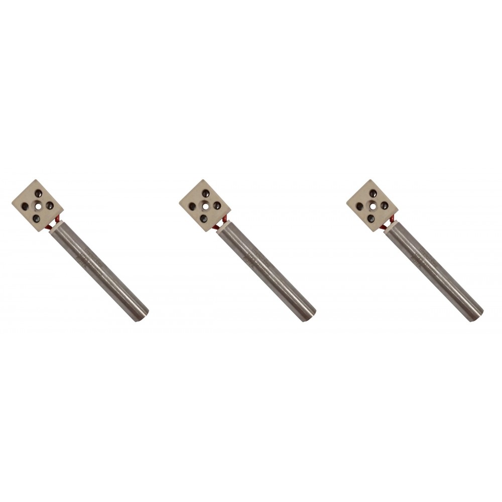 Gløderør / Eltænder til pilleovne Eurofiamma, Arce m.fl., længde 80mm, 250W - x3 | Gløderør til pilleovn | Reservedele til Pilleovn |