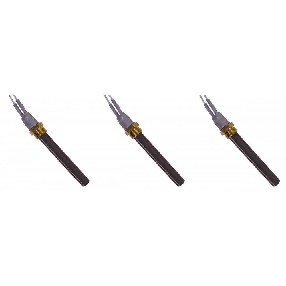Keramisk gløderør / eltænder til pilleovne BURNiT, Deville og andre, samlet længde 94 mm, 300W - x3