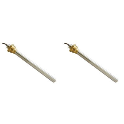 Gløderør / Eltænder til pilleovne Olivieri, Laminox m.fl., samlet længde 180 mm, 300W - x2 - Gløderør til pilleovn