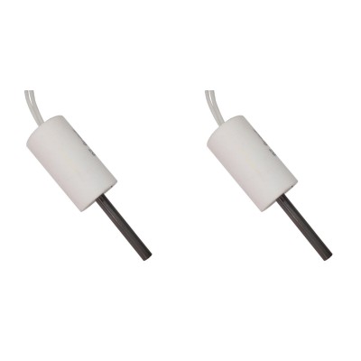 Gløderør / Eltænder til pilleovne ComfortBilt, Edilkamin og andre, total længde 66 mm, 90 - 100W til 24 Volt AC - x2 - Gløderør til pilleovn