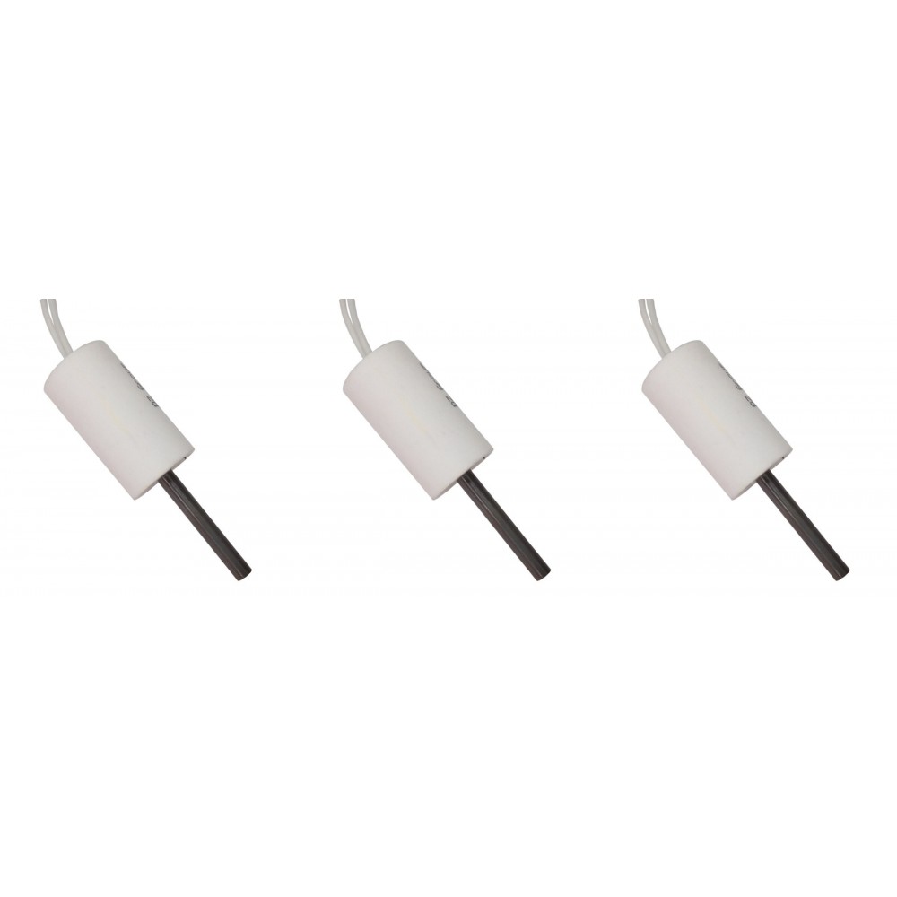 Gløderør / Eltænder til pilleovne ComfortBilt, Edilkamin og andre, total længde 66 mm, 90 - 100W til 24 Volt AC - x3 | Gløderør til pilleovn | Reservedele til Pilleovn |