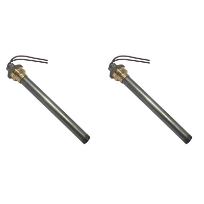 Gløderør / Eltænder til pilleovne Ecoteck, Ravelli m.fl., samlet længde 114 mm, 250W - x2 - Gløderør til pilleovn