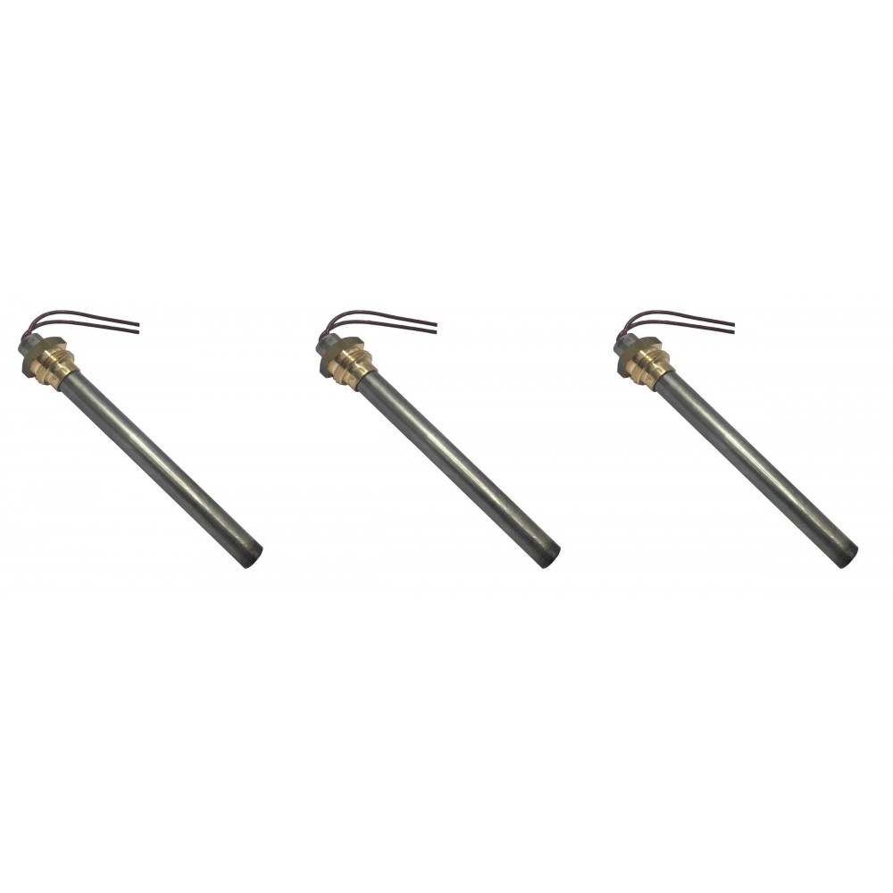 Gløderør / Eltænder til pilleovne Ecoteck, Ravelli m.fl., samlet længde 114 mm, 250W - x3 | Gløderør til pilleovn | Reservedele til Pilleovn |