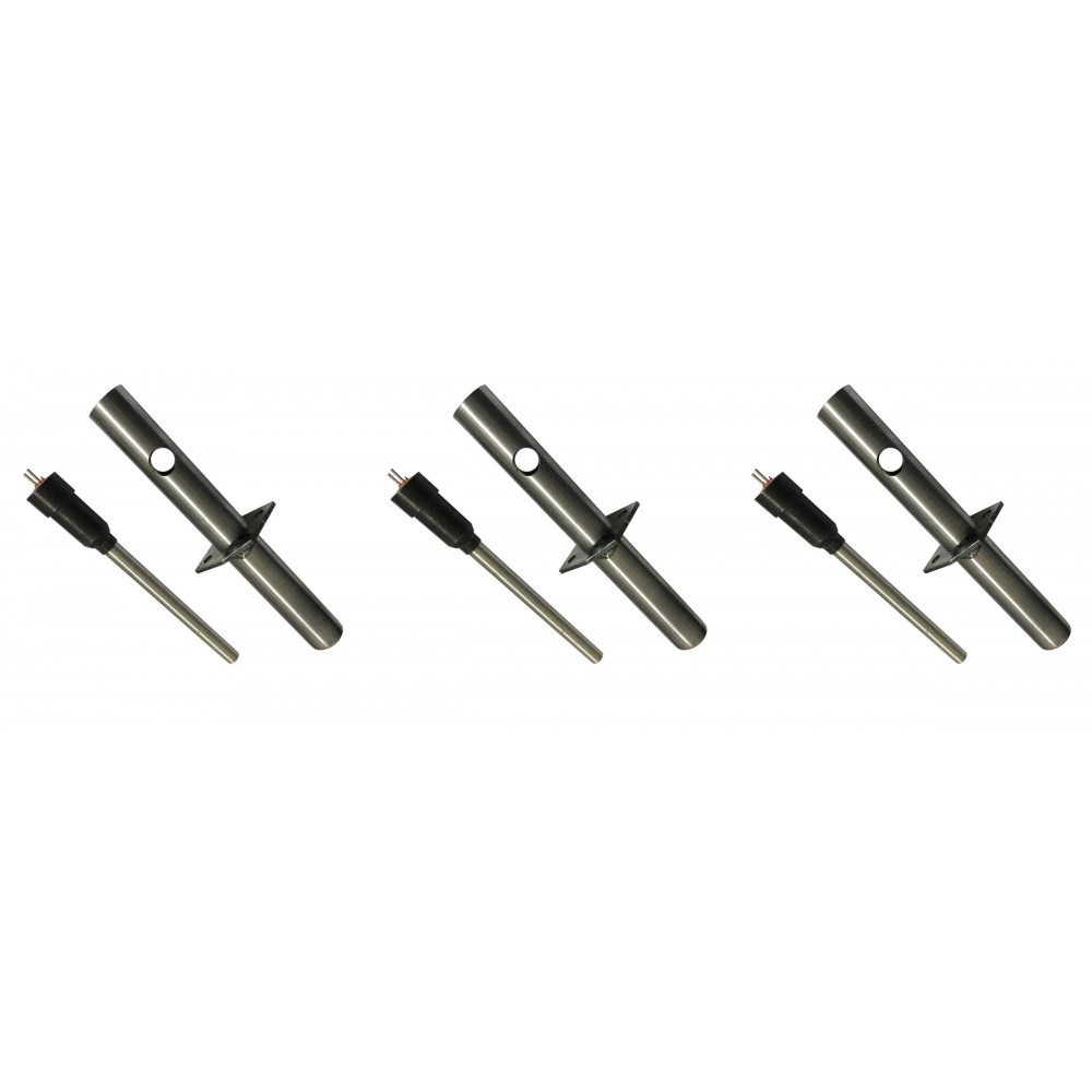 Gløderør / Eltænder til pilleovne Enviro med luftkanaliseringsrør, total længde 153 mm, 230W - x3 | Gløderør til pilleovn | Reservedele til Pilleovn |