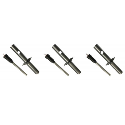 Gløderør / Eltænder til pilleovne Enviro med luftkanaliseringsrør, total længde 153 mm, 230W - x3 - Gløderør til pilleovn