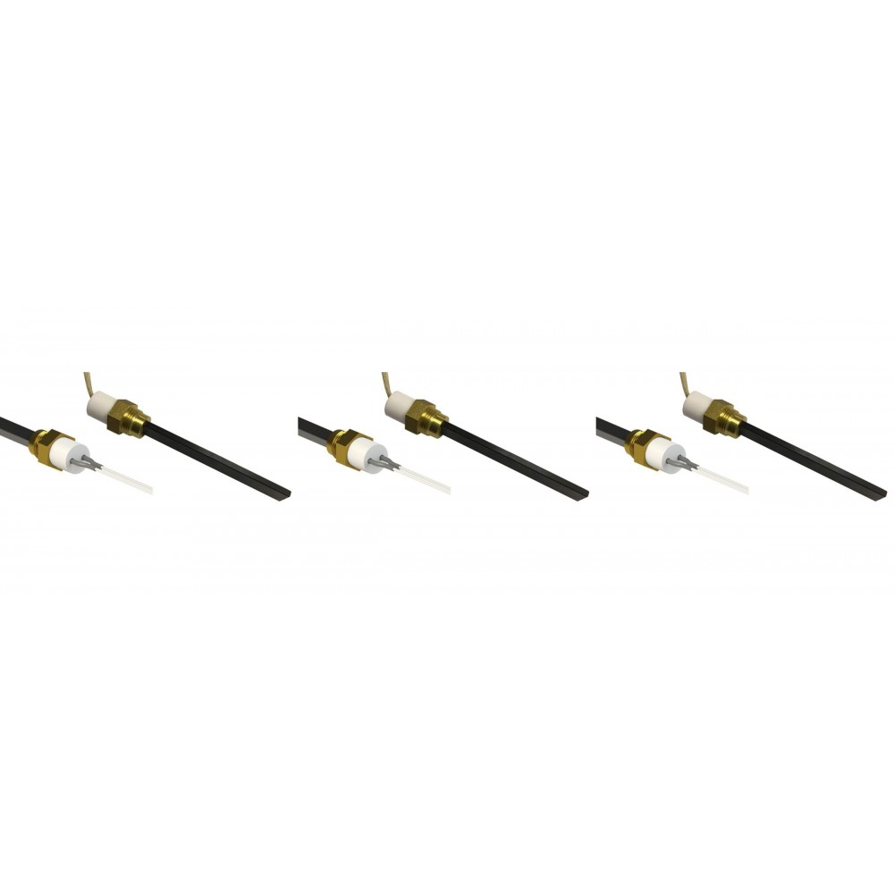 Gløderør / Eltænder til pilleovne Eco Spar, BURNiT, Adler, AMG, Ecoteck og andre, total længde 126 mm, 120W til 24V - x3 | Gløderør til pilleovn | Reservedele til Pilleovn |