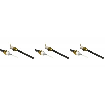 Gløderør / Eltænder til pilleovne Eco Spar, BURNiT, Adler, AMG, Ecoteck og andre, total længde 126 mm, 120W til 24V - x3 - Gløderør til pilleovn
