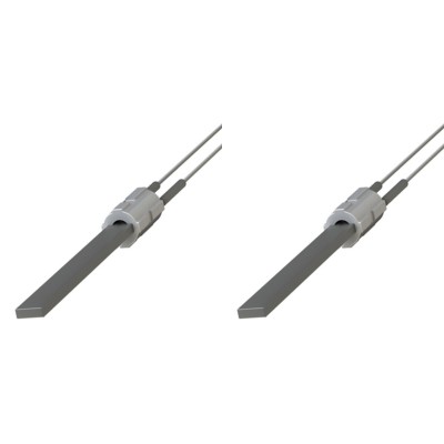 Gløderør / Eltænder med sort kvartskrystal til pilleovne Eco Spar, BURNiT, Palazzetti, VistaFlame, Whitfield, Lennox og andre, total længde 122mm, 400W - x2 - 