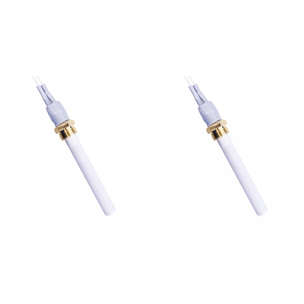 Keramisk gløderør / eltænder til pilleovne Eco Spar, BURNiT, Warmflow, Adler, AMG, Ecoteck og andre, total længde 88mm, 250W - x2