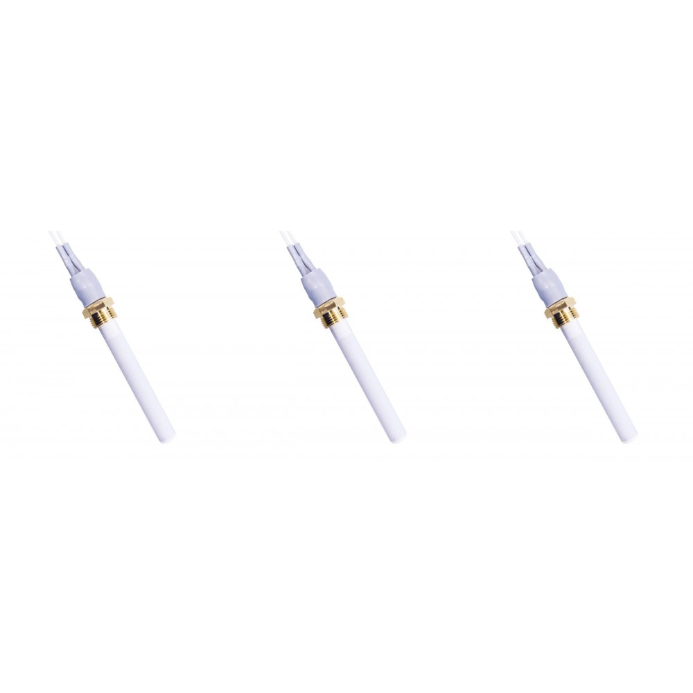 Keramisk gløderør / eltænder til pilleovne Eco Spar, BURNiT, Warmflow, Adler, AMG, Ecoteck og andre, total længde 88mm, 250W - x3 | Gløderør til pilleovn | Reservedele til Pilleovn |