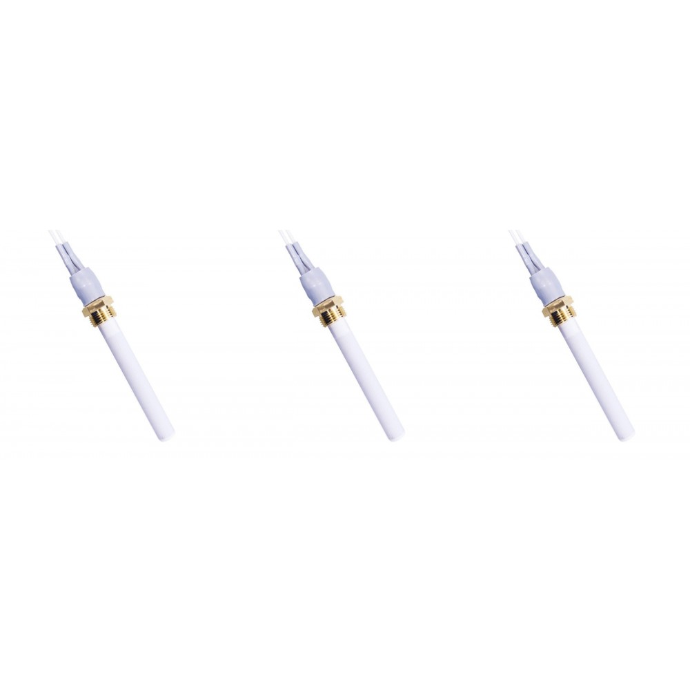 Keramisk gløderør / eltænder til pilleovne Eco Spar, BURNiT, Warmflow, Adler, AMG, Ecoteck og andre, total længde 88mm, 250W - x3 | Gløderør til pilleovn | Reservedele til Pilleovn |