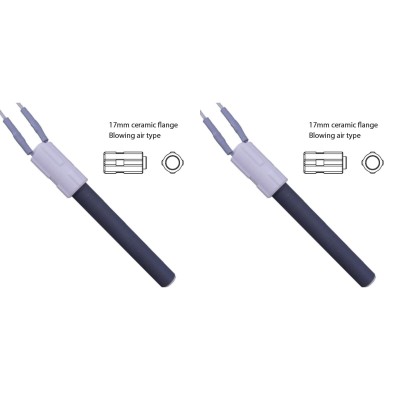 Keramisk gløderør / eltænder til pilleovne BURNiT, Palazzetti og andre, samlet længde 113 mm, 260W - x2 - Gløderør til pilleovn