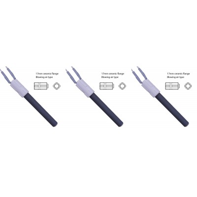 Keramisk gløderør / eltænder til pilleovne BURNiT, Palazzetti og andre, samlet længde 113 mm, 260W - x3 - Gløderør til pilleovn