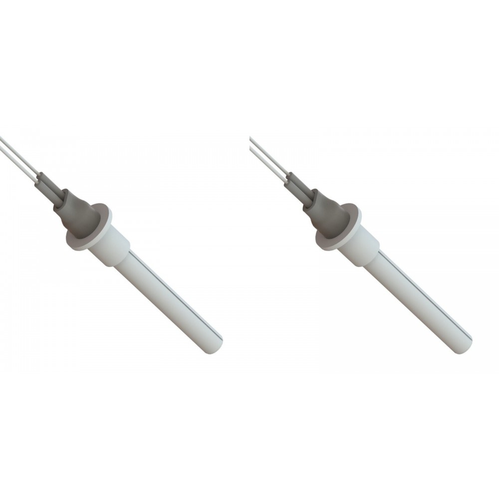 Keramisk gløderør / eltænder til pilleovne ETA, Grant Spira, ComfortBilt og andre, total længde 107mm, 260W - x2 | Gløderør til pilleovn | Reservedele til Pilleovn |