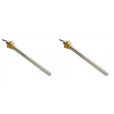 Gløderør / Eltænder til pilleovne BURNiT, Piazzetta, Karmek, MCZ, Ungaro, Superior, Cadel og andre, total længde 185 mm, 350W - x2 - Særtilbud