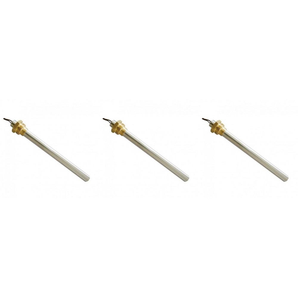 Gløderør / Eltænder til pilleovne BURNiT, Piazzetta, Karmek, MCZ, Ungaro, Superior, Cadel og andre, total længde 185 mm, 350W - x3 | Gløderør til pilleovn | Reservedele til Pilleovn |