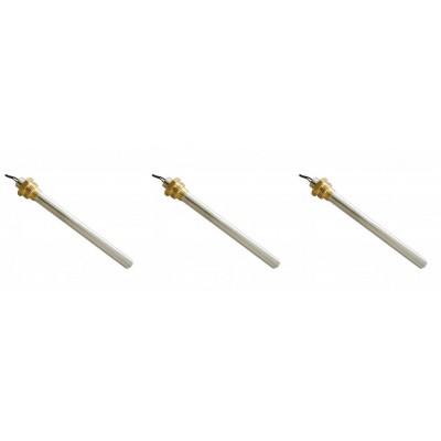Gløderør / Eltænder til pilleovne BURNiT, Piazzetta, Karmek, MCZ, Ungaro, Superior, Cadel og andre, total længde 185 mm, 350W - x3 - Særtilbud