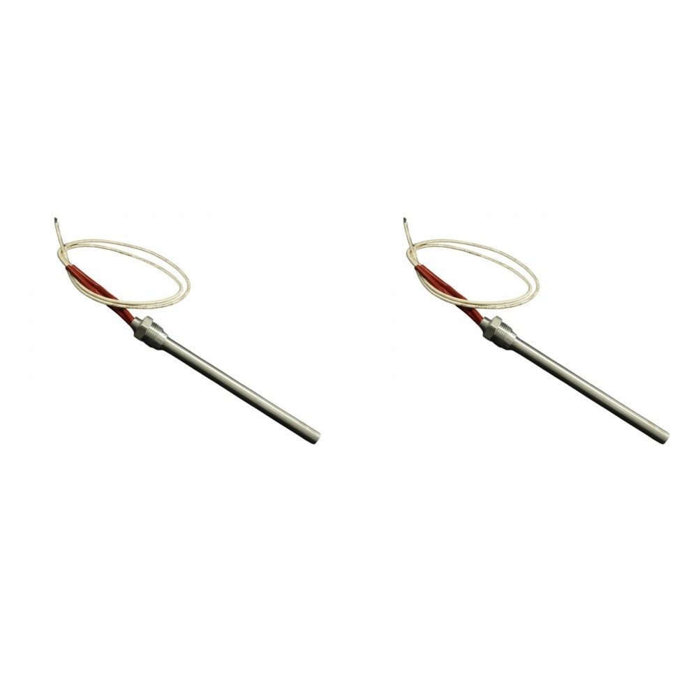 Gløderør / eltænder til pilleovne Klover, Avalon, Lopi, Vogelzang og andre, med en samlet længde på 163 mm, 250W - x2 | Gløderør til pilleovn | Reservedele til Pilleovn |