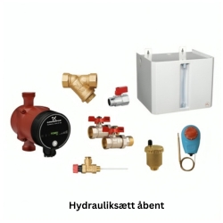 hydrauliksætt-åbent-centralvarmesystem